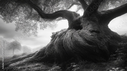 view in the forest decorated with sunlight