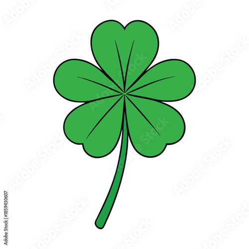 A fresh green lucky clover leaf symbolizing fortune, hope, and nature’s charm, perfect for St. Patrick’s Day themes, good luck designs, and cheerful spring visuals.
