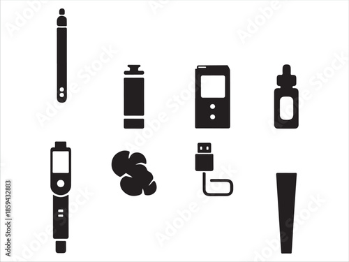 Medical Supplies Icon Set for Diabetes Management Tools