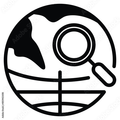 Earth Science Subjects Icon Line Vector Illustration