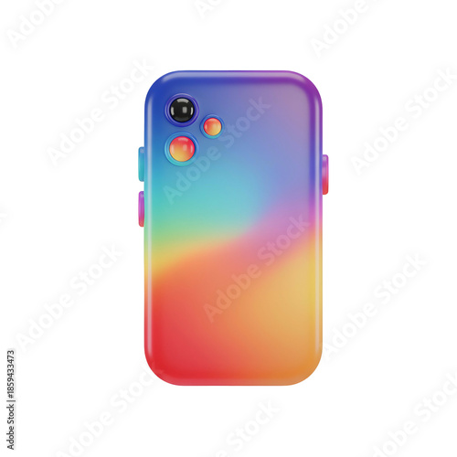 Colorful Gradient Phone Case with Camera.