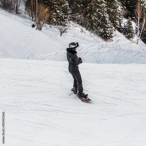 snowboarder on the slope