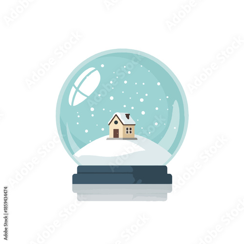 Snow Globe with Small House Inside.