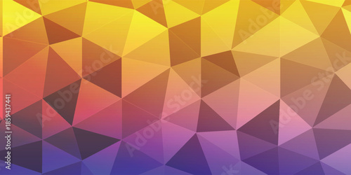 Vibrant Geometric Gradient Abstract Background With Yellow, Pink, and Blue Triangles for Design Projects eps 10