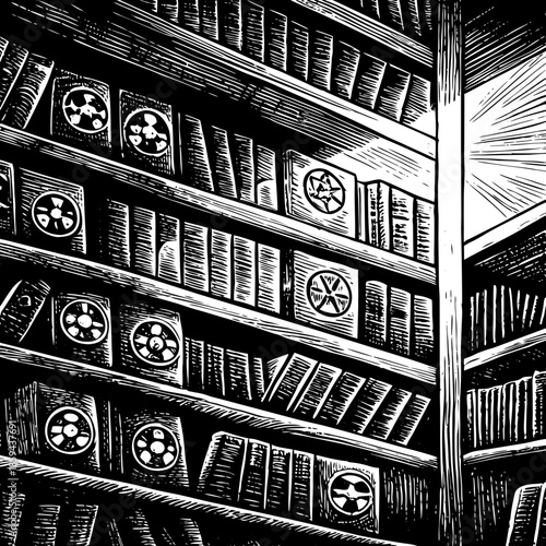 A Library Of Toxic Knowledge Leaking Luminous Symb