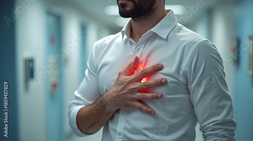 Male Patient Experiencing Cardiac Emergency