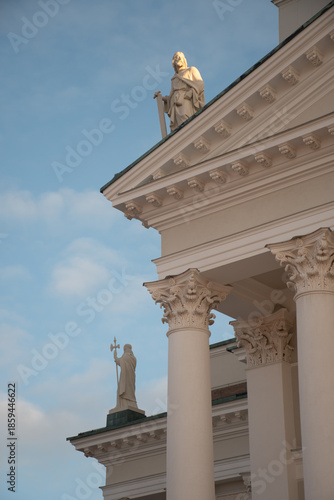 A detail of the Lutheran Cathedral Helsinki Finland