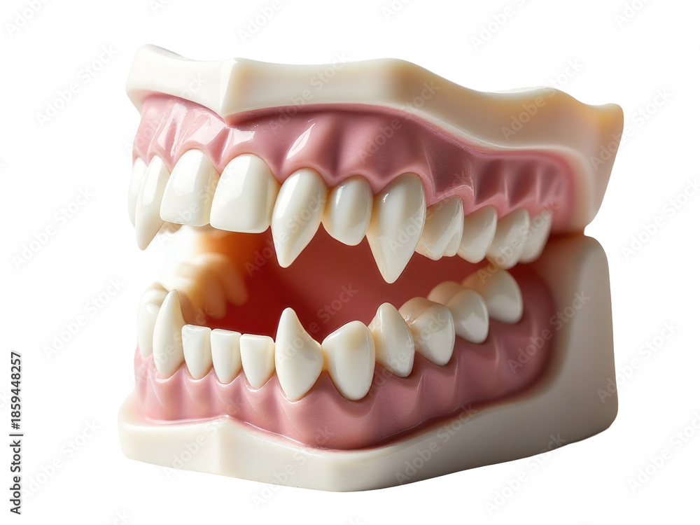 Obraz premium A detailed view of a fake tooth, displaying the effects of missing teeth