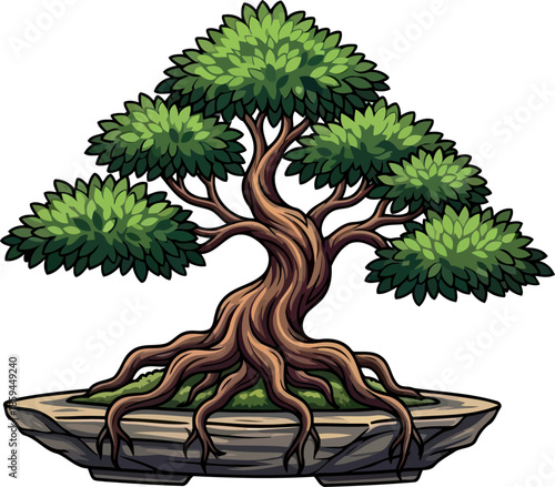 ancient wisdom in miniature a cultivated soul of serenity, vector isolated on transparent background