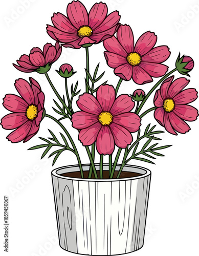 everyday charm bloom illustrated petals bringing simple joy to your world, vector isolated on transparent background
