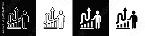 Pipeline Management Icon Set White Black Background Style