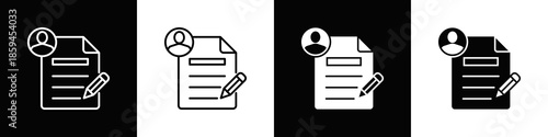 Custom Field Icon Set White Black Background Style