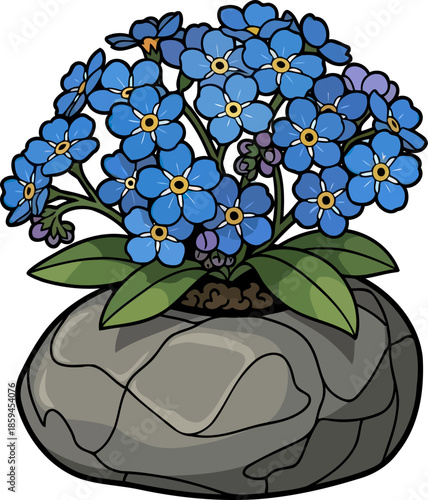 whispering blooms a timeless symbol of remembrance in gentle illustration, vector isolated on transparent background