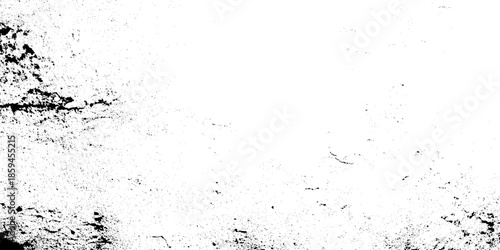 Rough grey and white texture vector. Distressed overlay texture, Dirty or dust film grain speck grit grunge overlay on white background, Vector Illustration. Black isolated on white background,