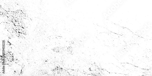 Rough grey and white texture vector. Distressed overlay texture, Dirty or dust film grain speck grit grunge overlay on white background, Vector Illustration. Black isolated on white background,