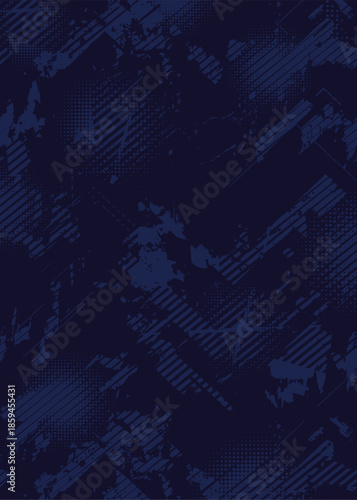 Dark Navy Grunge Texture Sublimation Jersey