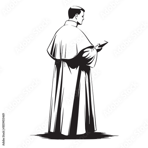 illustration of a man in a robe