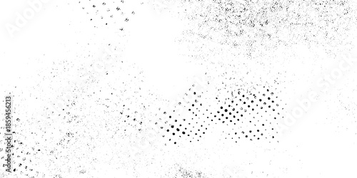 Rough grey and white texture vector. Distressed overlay texture, Dirty or dust film grain speck grit grunge overlay on white background, Vector Illustration. Black isolated on white background,