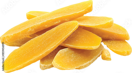 A pile of yellow rectangular shapes made from ginseng powder