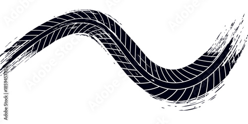 Tire tread marks, wheel textures, tire marks - car racing, motocross, drift, rally, off-road and others. Vector black isolated texture in grunge style with splashes.eps10