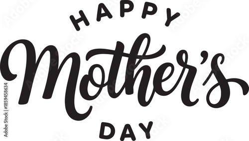 Happy mother's day isolated on transparent background