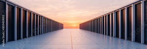 Hyperscale data center campus landscape representing exponential demand for cloud services and AI workloads.