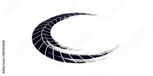 Tire tread marks, wheel textures, tire marks - car racing, motocross, drift, rally, off-road and others. Vector black isolated texture in grunge style with splashes.eps10