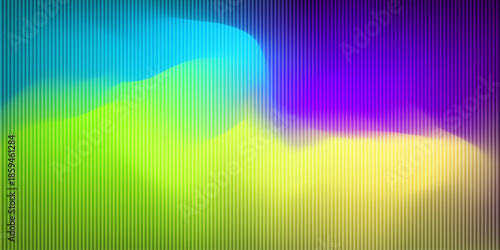 Vibrant Colorful Mesh Gradient Background with Rippled Glass Texture and Vertical Line Distortion