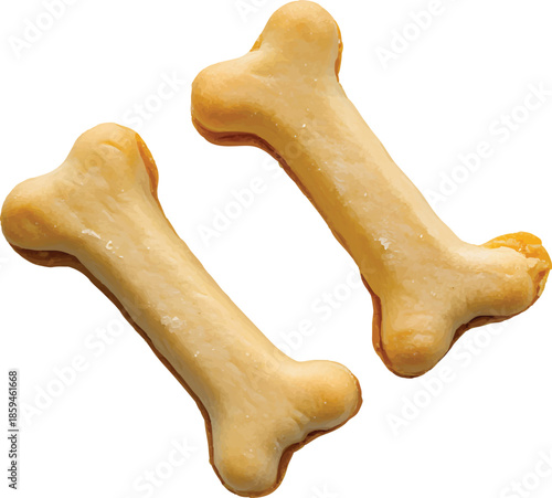  Fruitious beige dog treats, product photography, isolated on a transparent background
