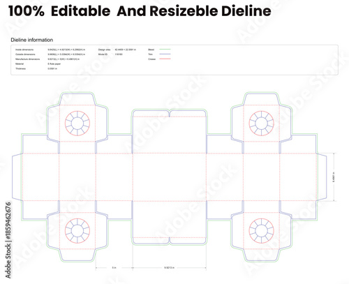 tuck end box variations cylinder dieline template box dieline die lines packaging custom dieline  box cardboard box dieline pizza box dieline printable product packaging layout,
