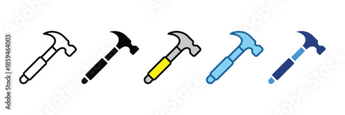 Hammer  Icon Set Multiple Style Collection