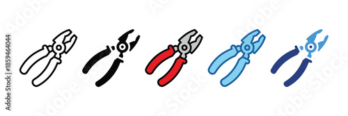 Pliers  Icon Set Multiple Style Collection
