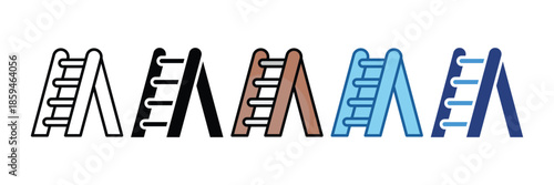 Ladder  Icon Set Multiple Style Collection