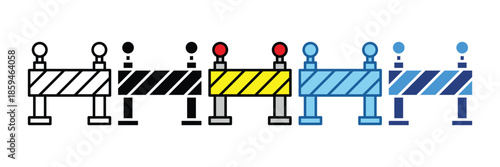 Barrier  Icon Set Multiple Style Collection