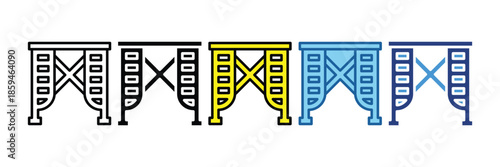 Scaffolding  Icon Set Multiple Style Collection