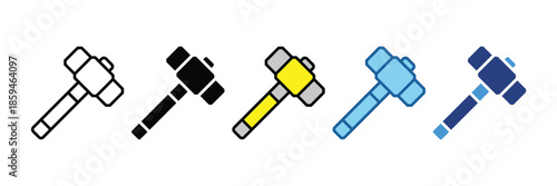 Sledgehammer  Icon Set Multiple Style Collection