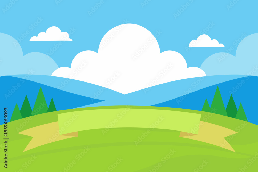 Obraz premium landscape with mountains and clouds