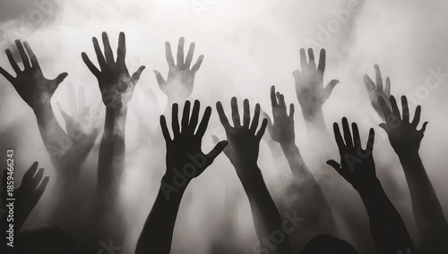 hands reaching for the sky