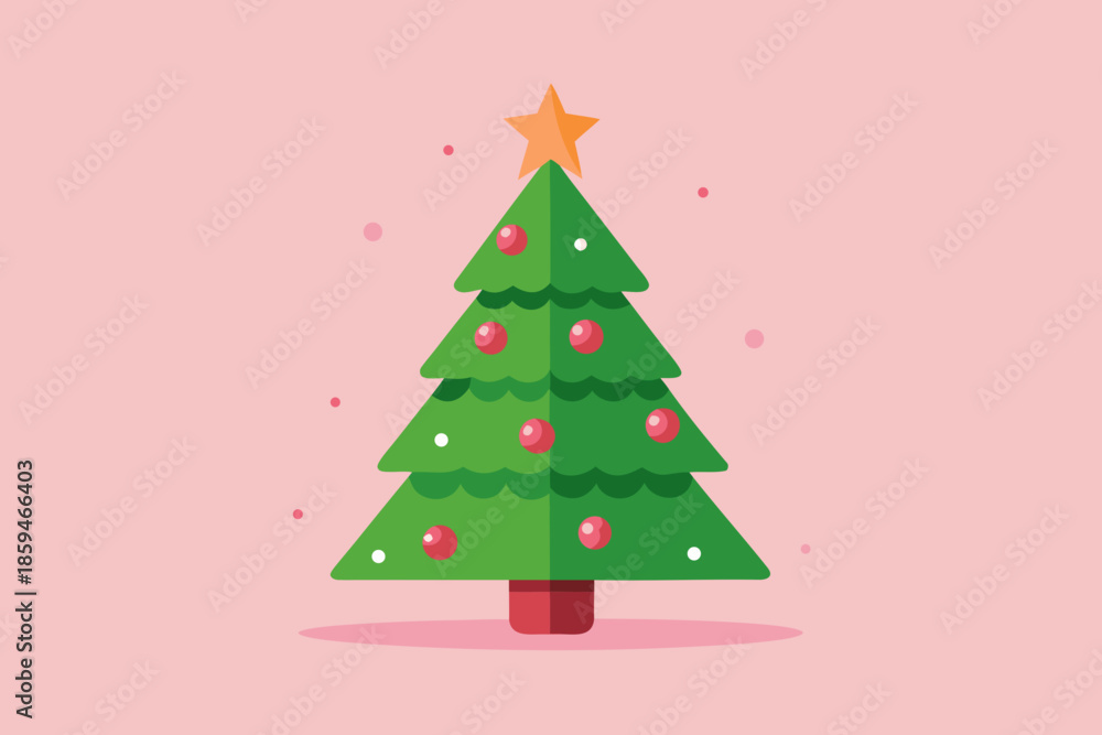 Naklejka premium christmas tree vector illustration