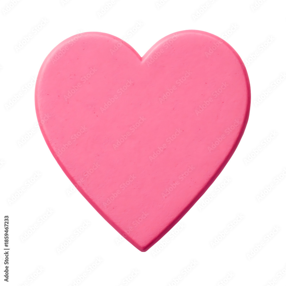 Fototapeta premium A vibrant pink heart shape isolated against a stark black background