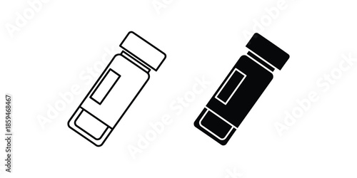 Minimalist Vector Illustration of Two Bottles