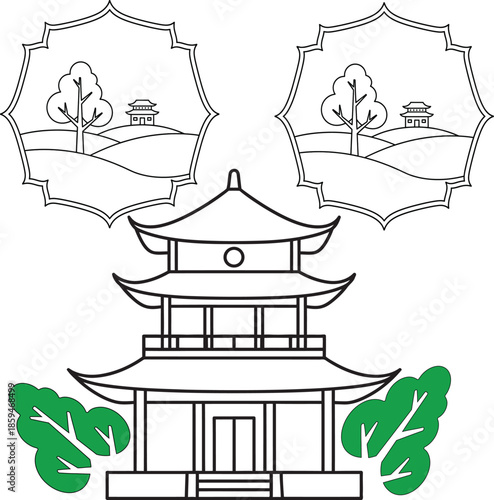 vector illustration of a house with a roof