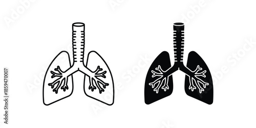 Human Lungs Vector Illustration