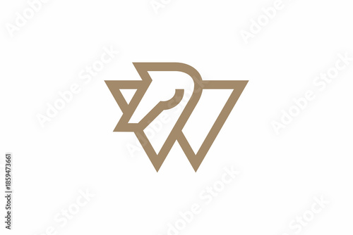 Letter W Horse Logo 