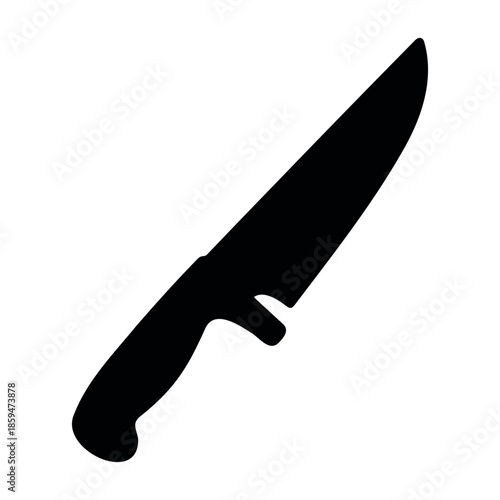 Fillet knife silhouette vector flat illustration design.