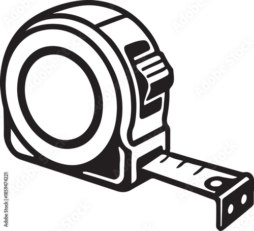 Tape measure vector illustration icon