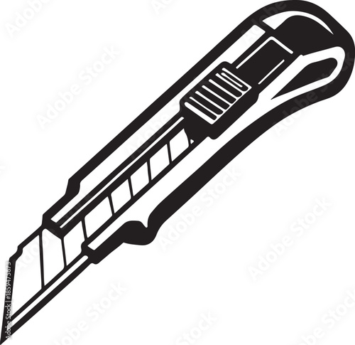 Isolated vector illustration of A Utility knife