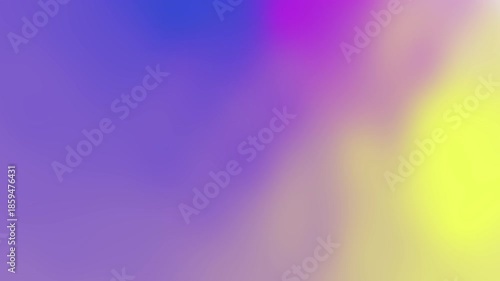 Vibrant holographic abstract gradient background animation displaying fluid blends of purple pink and yellow colors moving softly to create a trendy and creative visual experience for multimedia.
