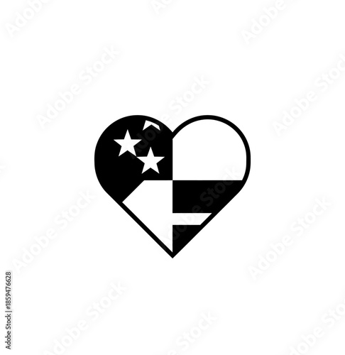 Free Download Heart shaped flag - GFXLoad
