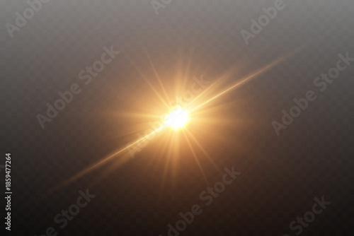 Futuristic flash of light with explosion effect.